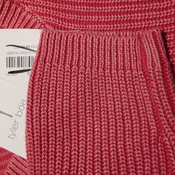 Tyler Boe mineral wash Shaker sweater size small pink NWT - Picture 7 of 8